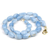 Chalcedony Opal Nugget Knotted Necklace with Gold Filled Trigger Clasp