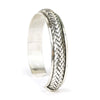 Thick Braided Lined Sterling Silver Cuff Bracelet