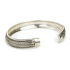Layered Rope & Lines Sterling Silver Cuff Bracelet