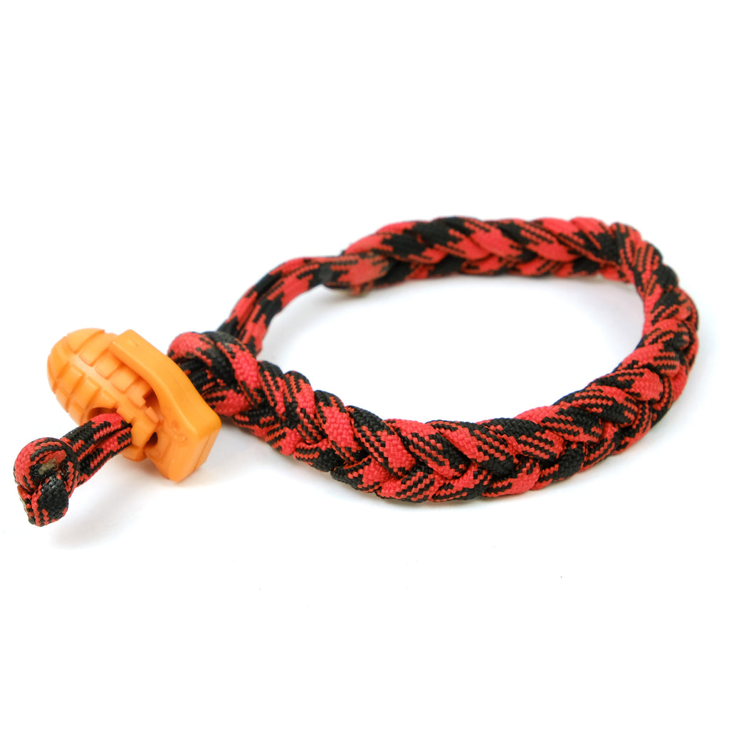 Nylon Parachute Cord Adjustable Bracelet Red/ Black