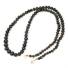 Natural Black Coral Graduated Round Beaded Necklace/Strand with Gold Plate over Sterling Silver Clasp