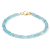 Apatite 4mm Faceted Rondelle Bracelet with Gold Filled Trigger Clasp
