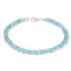 Apatite 4mm Faceted Rondelle Bracelet with Sterling Silver Trigger Clasp