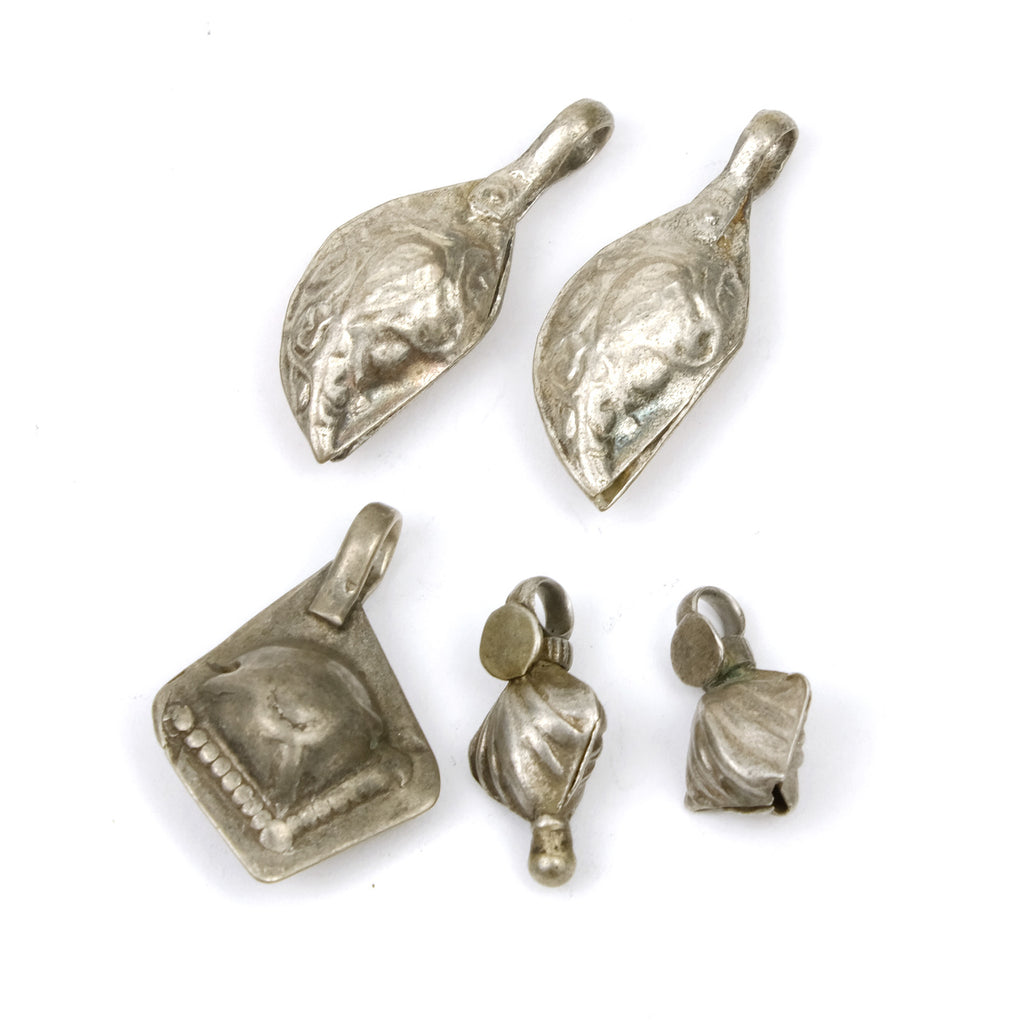 Afghan Tribal High Silver Content Heirloom Dowry Mini Pendant LOT