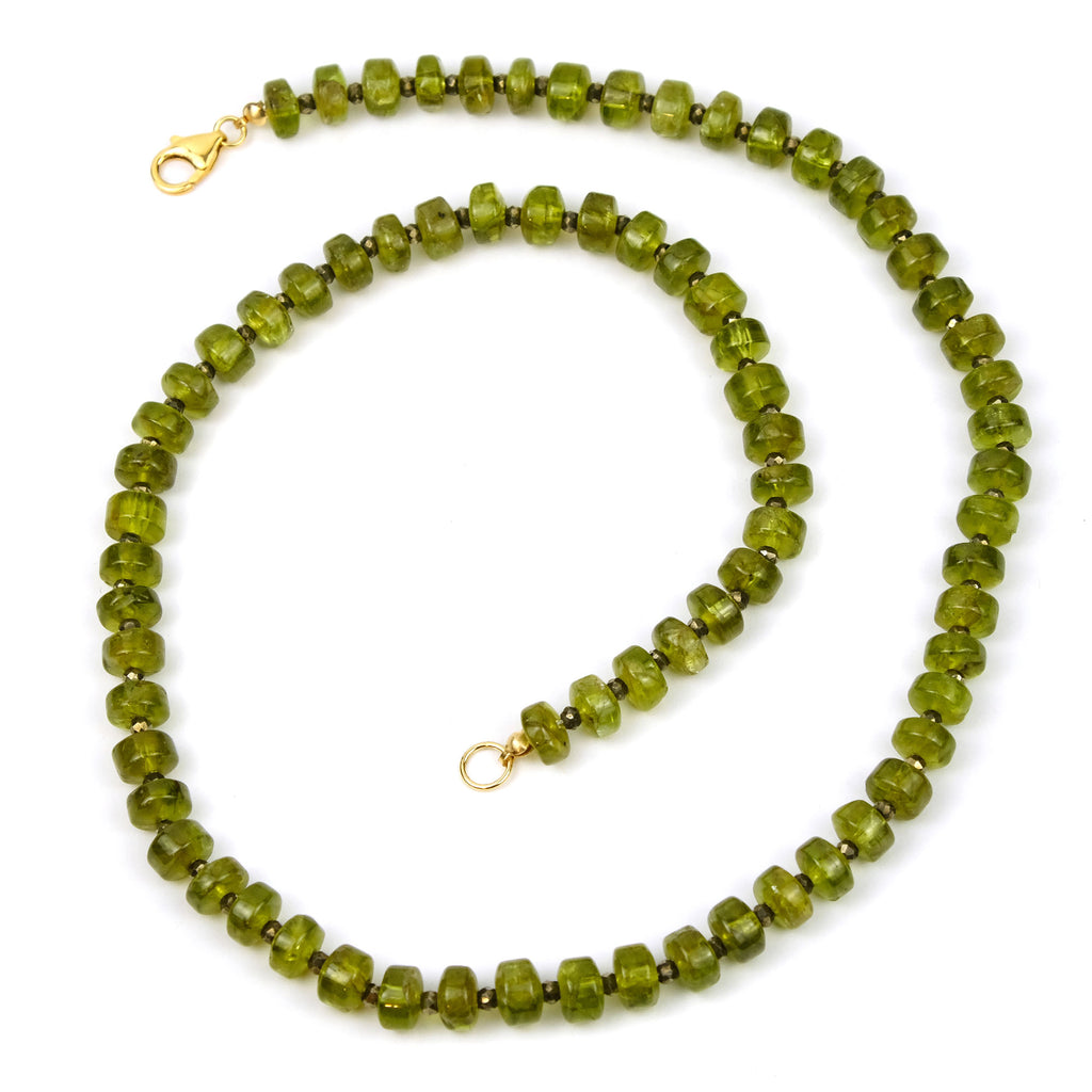 Peridot Necklace with Gold Filled Trigger Clasp