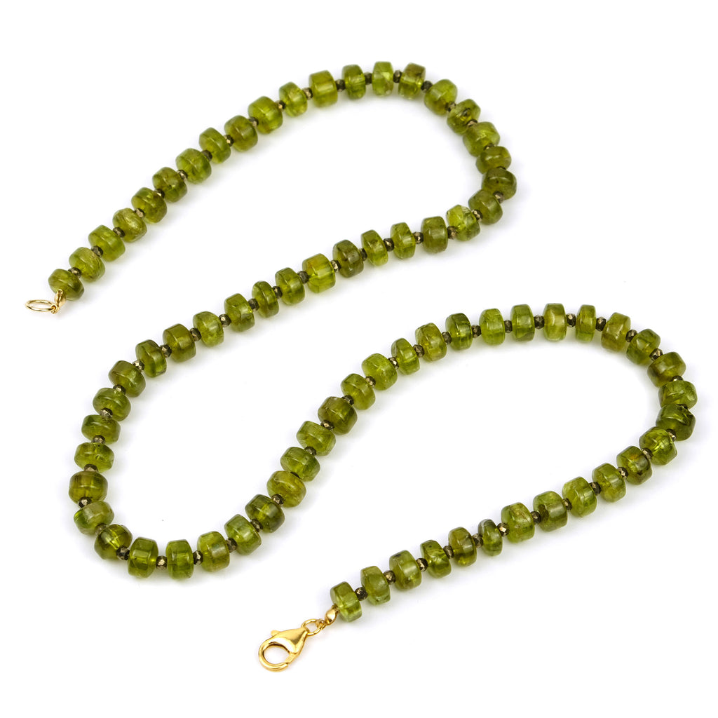 Peridot Necklace with Gold Filled Trigger Clasp