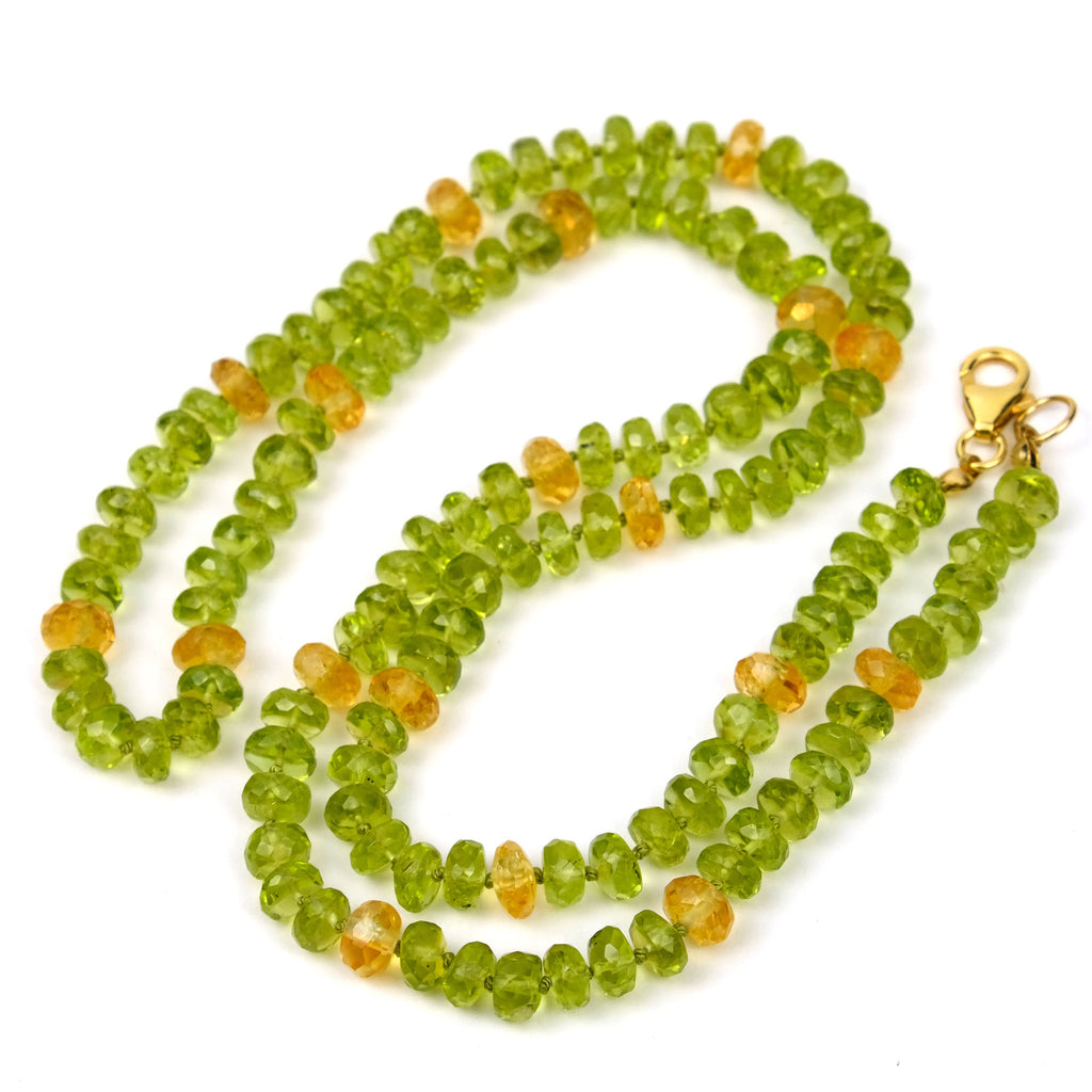 Peridot/Citrine Necklace with Gold Filled Trigger Clasp