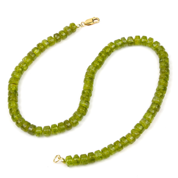 Peridot Necklace with Gold Filled Lobster Claw Clasp