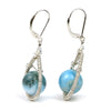 Larimar Earrings with Sterling Silver Latch Back