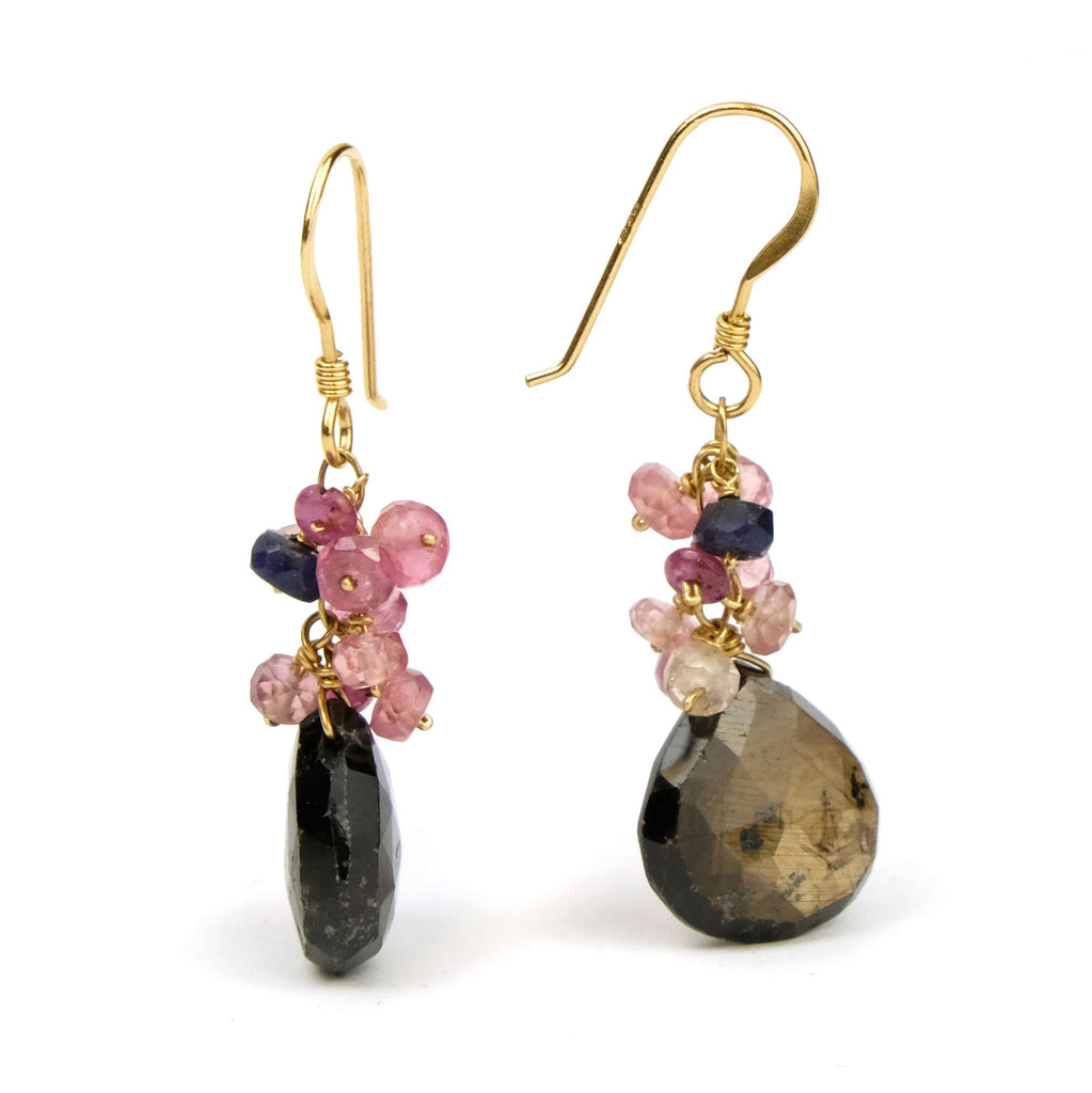 Sapphire Earrings on Gold Filled Earwires
