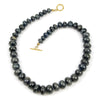 Sapphire Necklace with Gold Filled Toggle Clasp