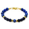 Lapis Lazuli Bracelet with Gold Plate Lobster Claw Clasp