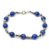 Lapis Lazuli Bracelet with Sterling Silver Trigger Clasp