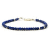 Faceted Lapis Lazuli and Sterling Silver Accents with Sterling Silver Lobster Claw Clasp