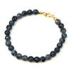 Weathered Agate 6mm Faceted Round Bracelet with Gold Filled Trigger Clasp