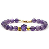 Amethyst Knotted Bracelet with Gold Filled Lobster Claw Clasp