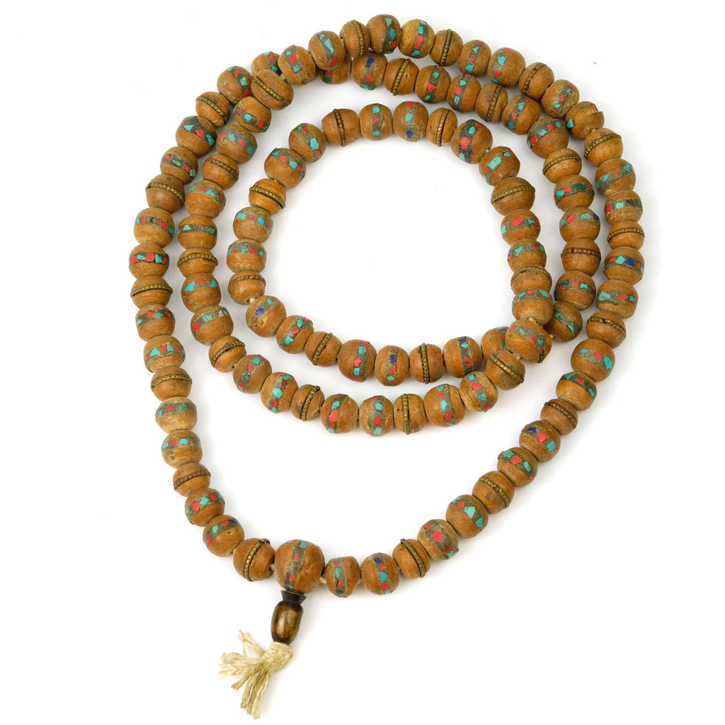 Inlaid Bodhi Mala Lg. 12 -13mm – Beads of Paradise