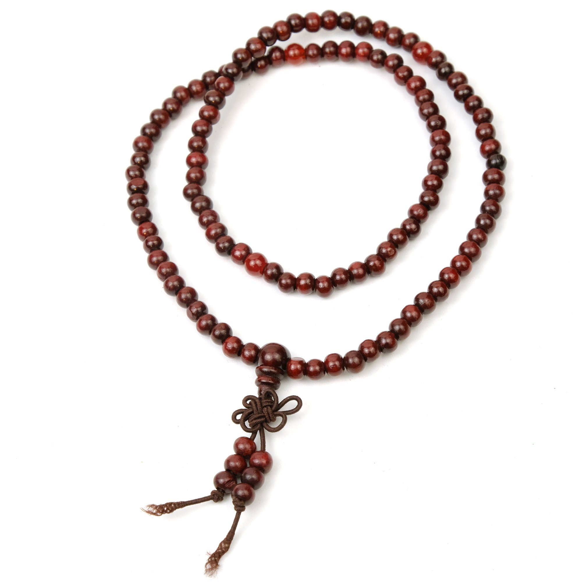 Chinese Deep Red Wooden Mala 6mm – Beads of Paradise