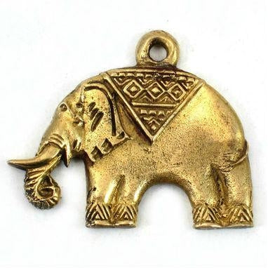 Brass Elephant Pendant Large