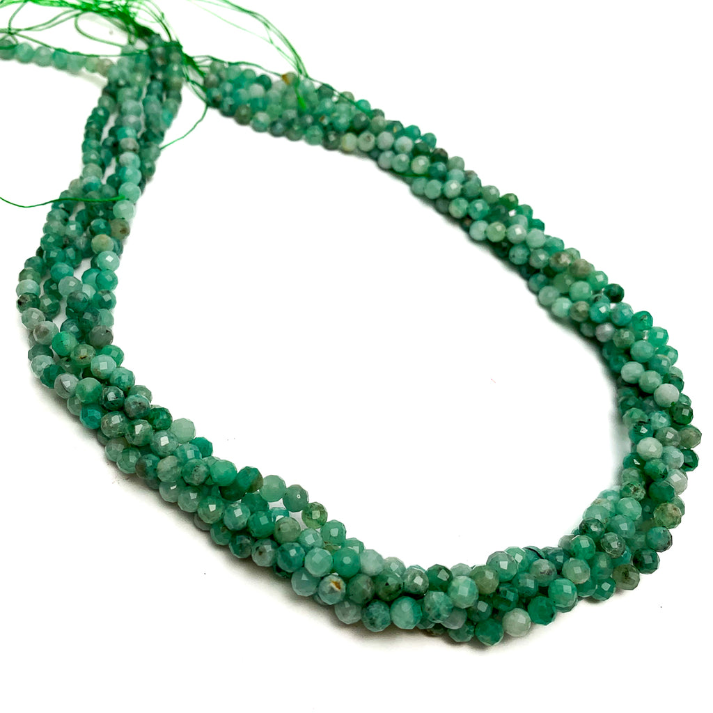 Emerald Columbia 4mm Faceted Rounds