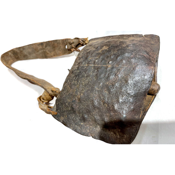 Maasai Hand Hammered Cow Bell with Leather Strap