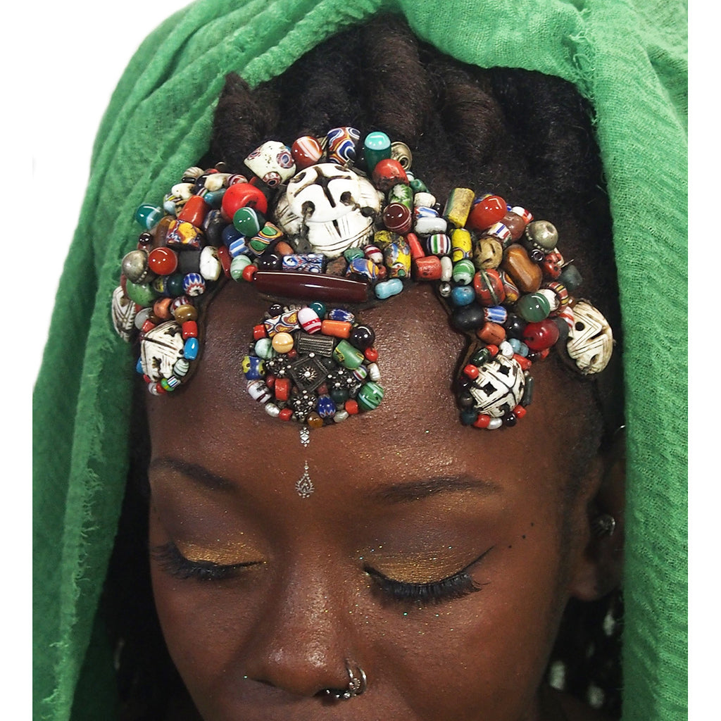 Berber Parure Headdress Crown for Guedra Dance Performance