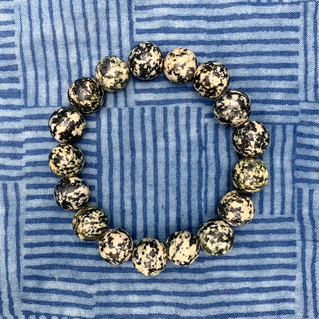 Himalayan Gneiss / Granite Mala Bead Bracelet