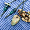 Amazonite and Serpentine Heirloom 12th-15th Century Bead Multi Strand Bracelet