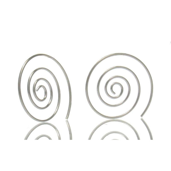 Sterling Silver 25mm Spiral Earrings