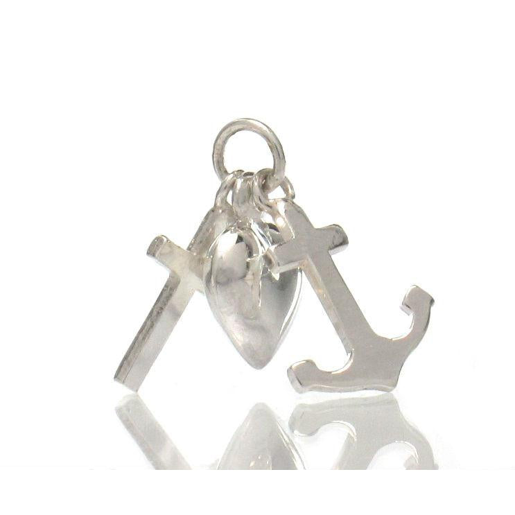 Sterling Silver Anchor/Heart/Cross Charm