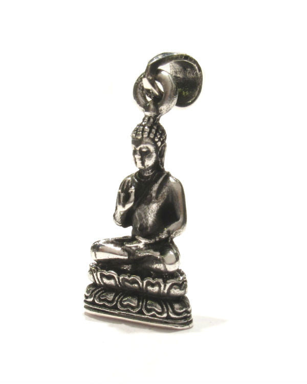 "Be Not Fearful" Buddha Sterling Silver Pendant II