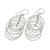 Sterling Silver Crinkle Circle Cascade Earrings