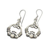 Medium Claddagh Sterling Silver Earrings