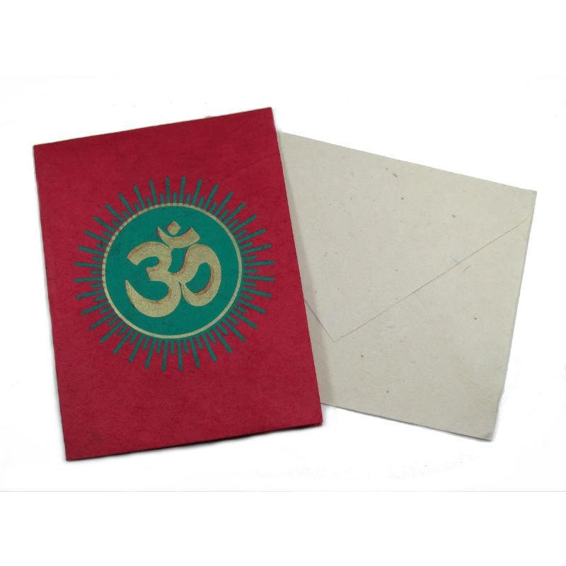 Handmade Greeting Card from Nepal (Om)