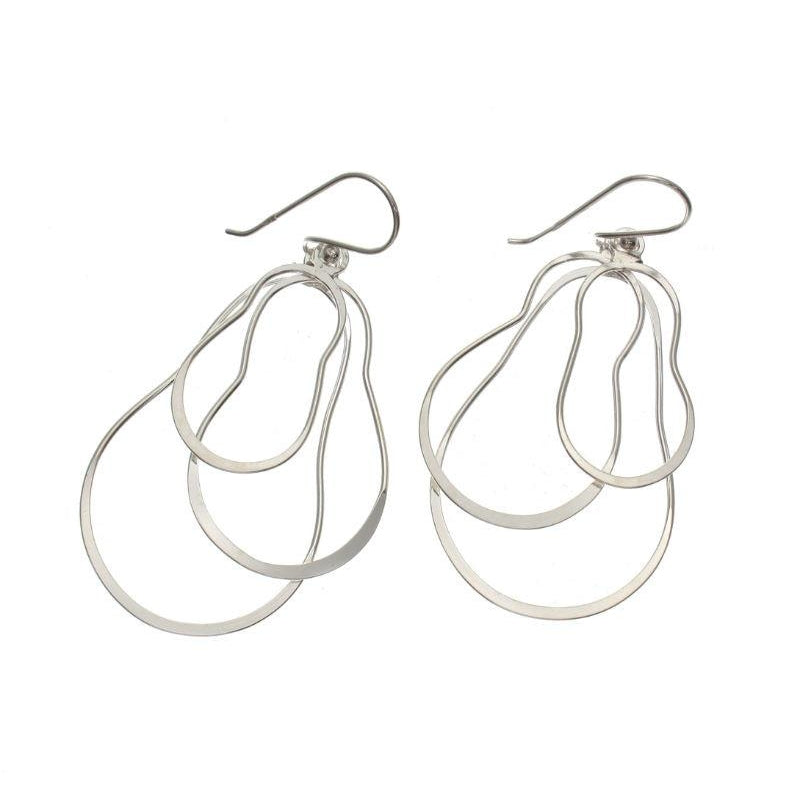 Sterling Silver Gourd Dangle Earrings