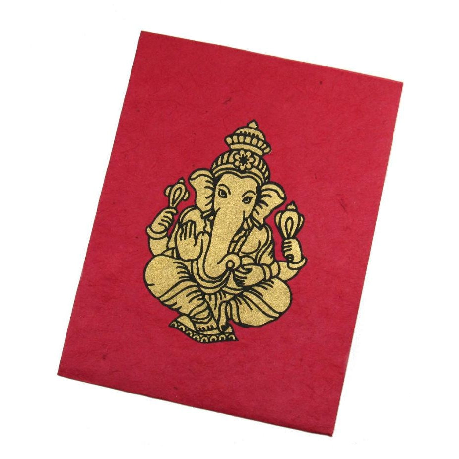 Handmade Greeting Card from Nepal (Ganesha)