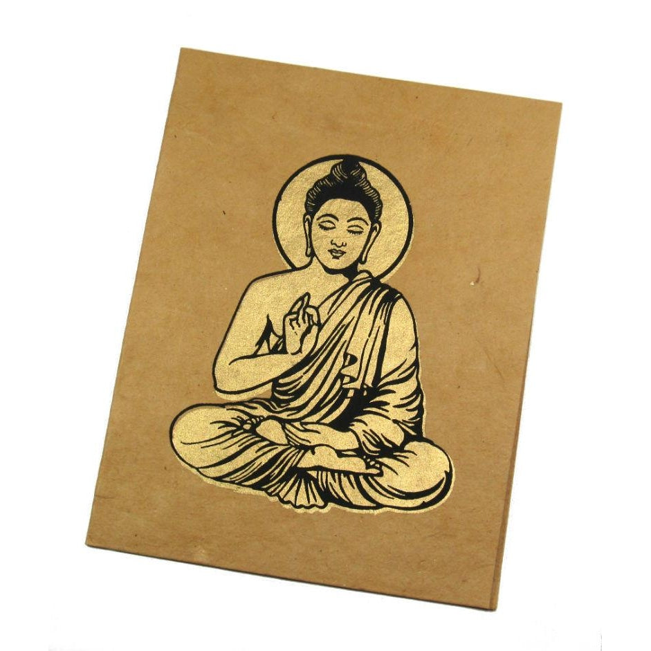 Handmade Greeting Card from Nepal ("Be Not Fearful" Buddha)
