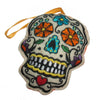 Felt Skull Ornament (Orange Strap)