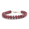 Ruby and Hematite Bracelet w/Sterling Silver Lobster Clasp