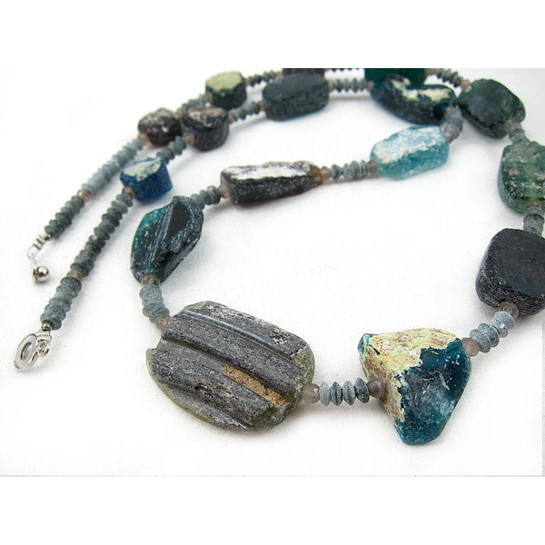 Antique Excavated Afghan Glass Bead Necklace