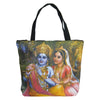 Screen Printed Tote Bag, Krishna and Radha
