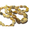 Light Yellow Butterscotch and White Butter Amber Nugget Knotted Strand/Necklace