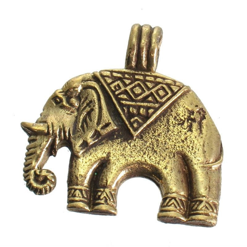 Brass Elephant Pendant Small