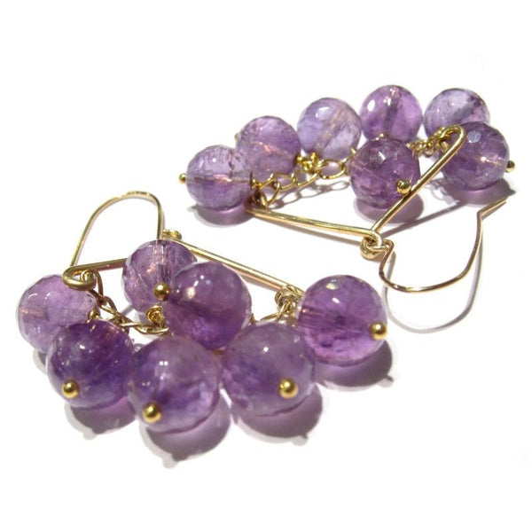 Amethyst Earrings with Gold Filled Earwires