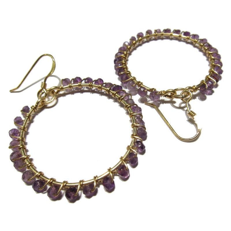 Amethyst Earrings with Gold Filled Ear Wires