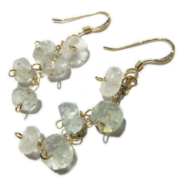 Aquamarine Earrings with Gold Filled Earwires