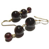 Garnet Cascading Earrings with Gold Filled Ear Wires