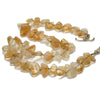 Citrine Necklace with Gold Plate Toggle Clasp