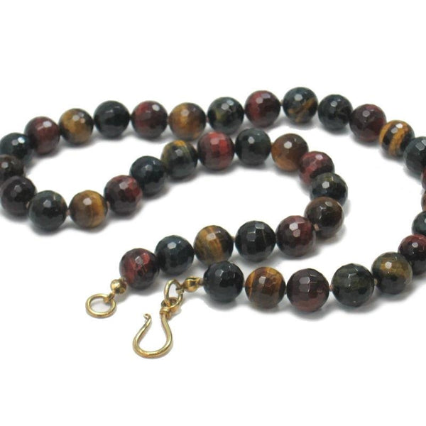 Tiger's Eye Necklace with Gold Plated Clasp