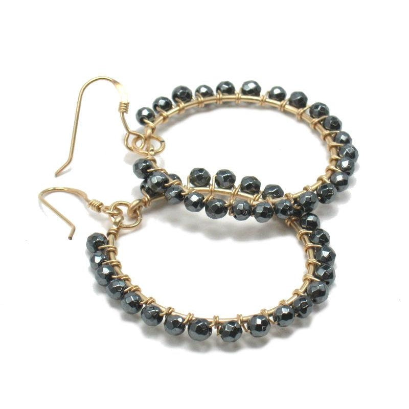 Hematite Earrings with Gold Filled Earwires